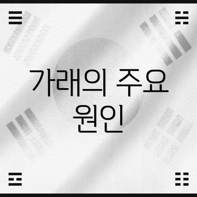 가래의 주요 원인