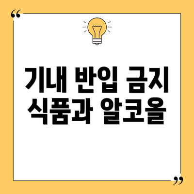기내 반입 금지 식품과 알코올
