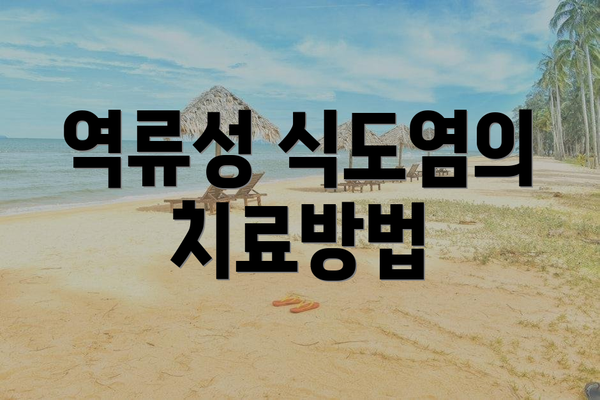 역류성 식도염의 치료방법