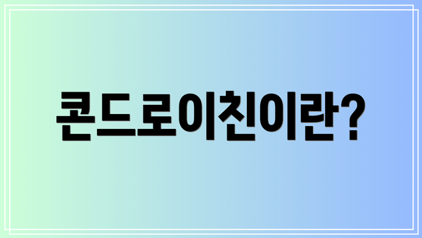 콘드로이친이란?