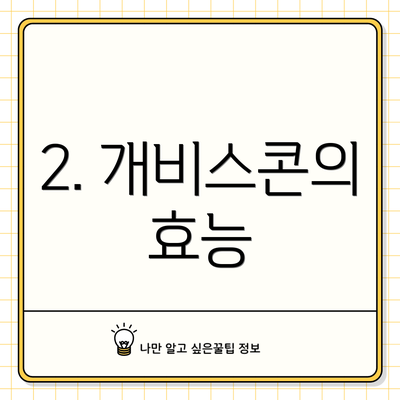 2. 개비스콘의 효능