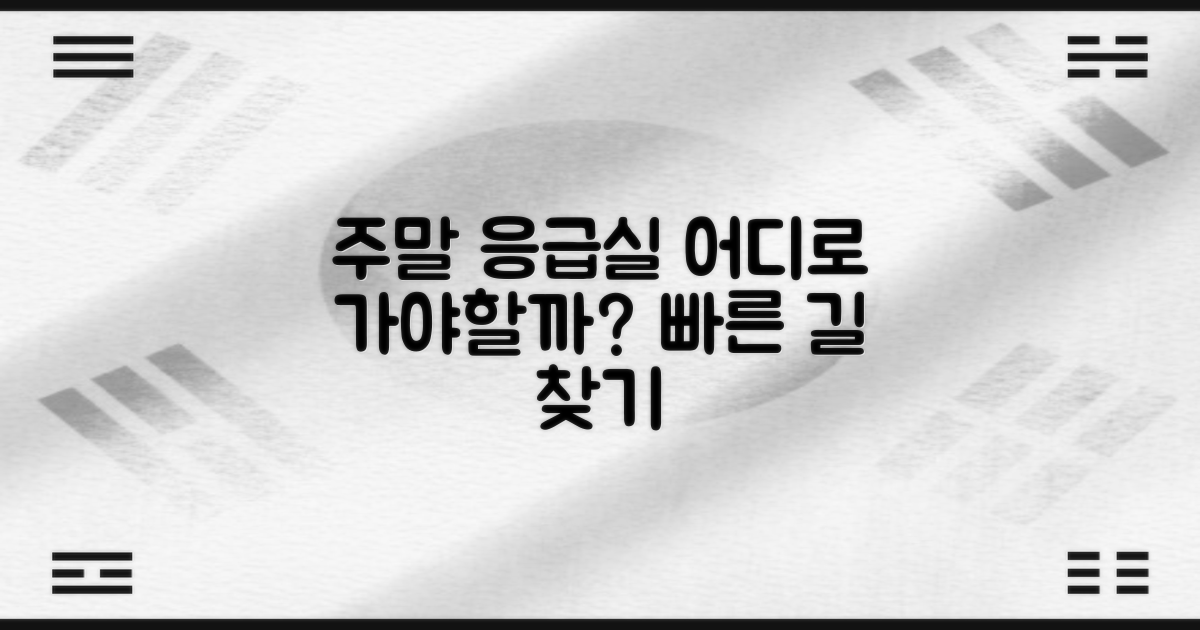 주말 응급, 어디로 가야 할까?