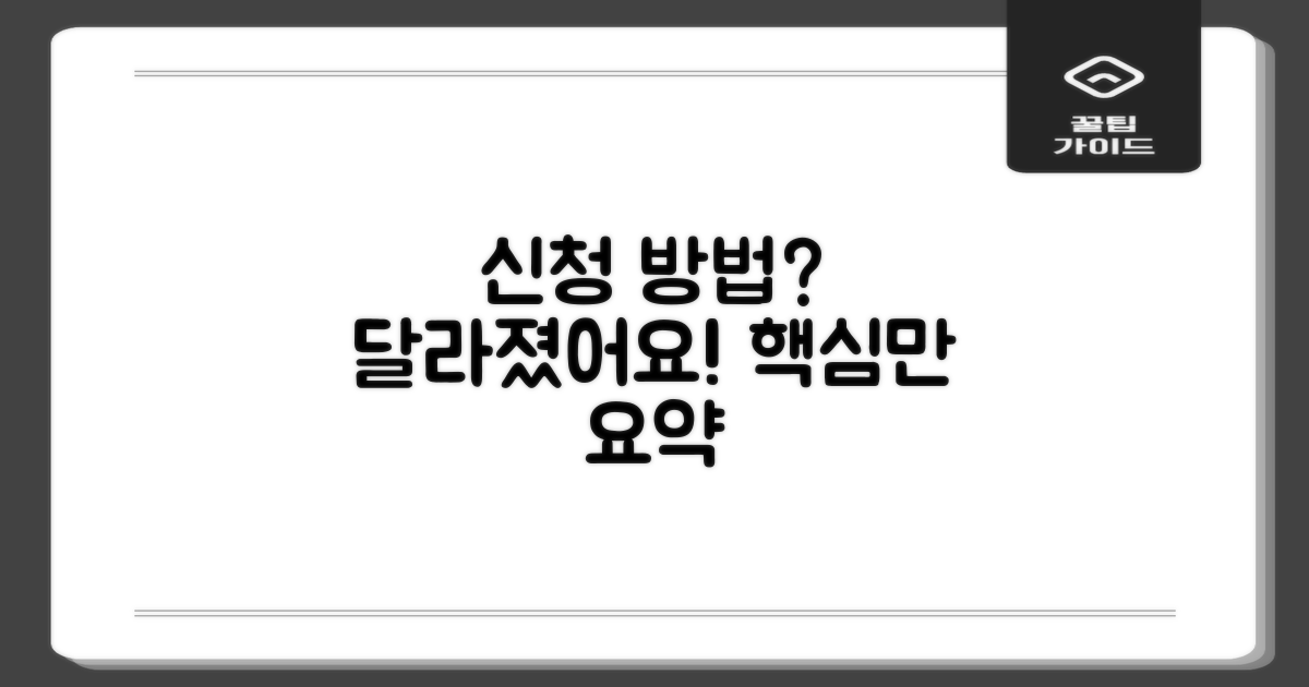 신청 방법, 무엇이 달라졌나?