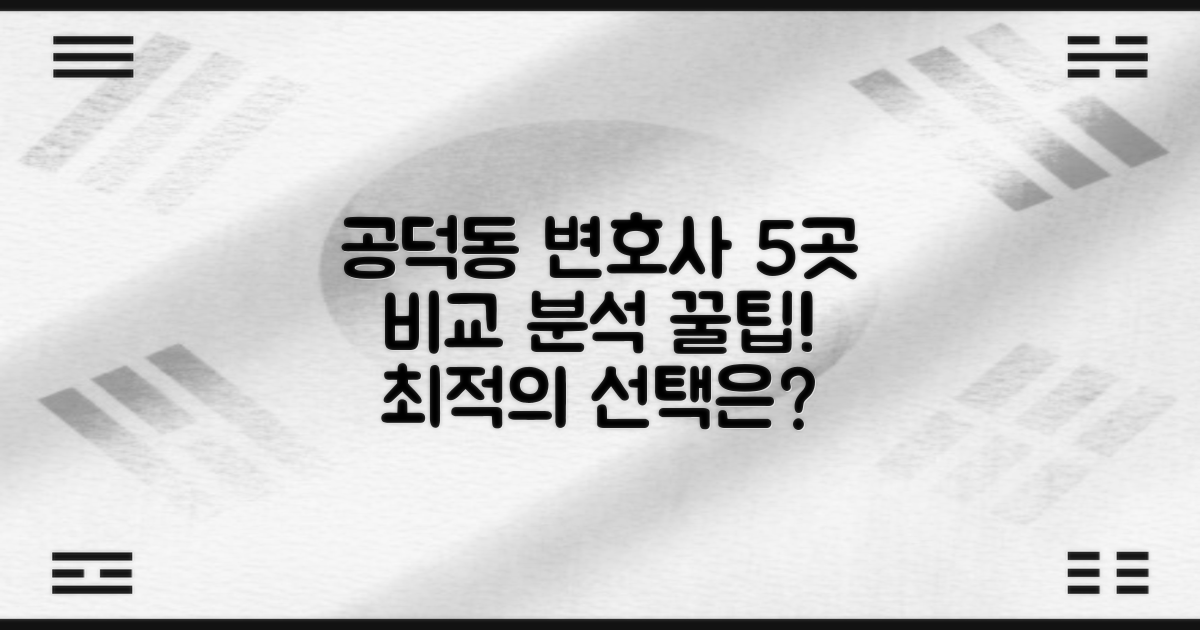 공덕동 변호사 5곳 비교